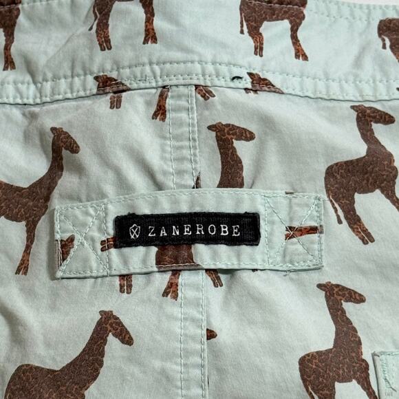 Zanerobe Camel Print Cotton Drawstring Board Shorts Size 34 - Picture 5 of 6